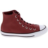 Chaussures Converse All Star Hi Cuir Bordeaux