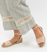 Truffle Collection - Sandales plates style espadrilles - Beige