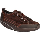 Chaussures Mbt sneakers marron daim orange cuir AB83