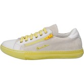 Chaussures Braccialini sneakers blanc daim jaune cuir AH368