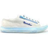 Chaussures Braccialini sneakers blanc daim celeste cuir AH369