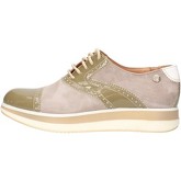 Chaussures Jackal Milano élégantes beige daim vert cuir verni AG860