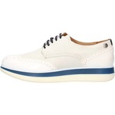 Chaussures Jackal Milano élégantes blanc daim bleu cuir verni AG862