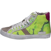 Chaussures Date sneakers vert textile beige daim AB566