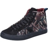 Chaussures Date sneakers noir cuir daim AB539