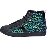 Chaussures Date sneakers noir paillettes cuir AB548