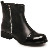 Bottines La Modeuse Bottines effet croco grandes tailles noir