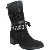 Bottines Meline Bottes Oil en cuir ref_elle38351-noir