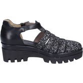 Sandales Janet Sport sandales noir cuir argent glitter BT531