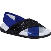 Sandales Jeannot sandales bleu paillettes cuir brillant BT555