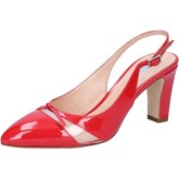 Sandales Calpierre escarpins rouge cuir verni BZ733