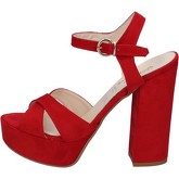 Sandales Geneve Shoes sandales rouge daim BZ894