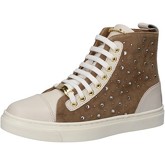 Chaussures Braccialini sneakers beige daim gris cuir AE543