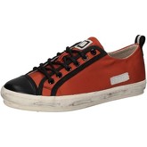 Chaussures Date sneakers orange textile noir cuir AE574