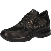 Chaussures Hornet Botticelli BOTTICELLI sneakers noir cuir daim strass AE478