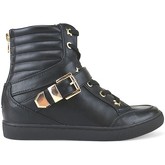 Chaussures Francescomilano sneakers noir cuir AJ229