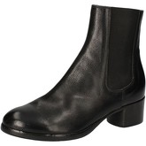 Bottines Moma bottines noir cuir textile AE224