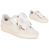 Chaussures Puma WN SUEDE HEART SATIN.WHITE