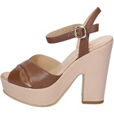 Sandales Olga Rubini sandales marron cuir beige BY317