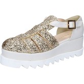 Sandales Olga Rubini sandales platino glitter cuir BY337