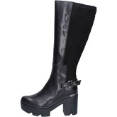 Bottes Roberto Botticelli bottes noir cuir daim BY541