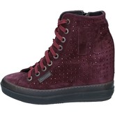 Chaussures Rucoline sneakers pourpre daim strass BY565