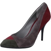 Chaussures escarpins Le Marrine escarpins gris daim bordeaux BY731