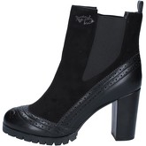 Bottines Braccialini bottines noir daim cuir BY993