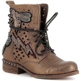 Bottes Curiosite Boots en cuir avec écussons et lacets