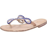 Sandales Eddy Daniele sandales bleu cuir blanc perline cuoio av407