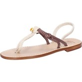 Sandales Eddy Daniele sandales blanc corda marron aw478