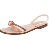 Sandales Eddy Daniele sandales blanc corda marron orange av400