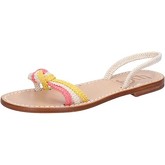 Sandales Eddy Daniele sandales blanc corda rose jaune av411