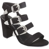 Sandales La Modeuse Sandales noires avec boucles western