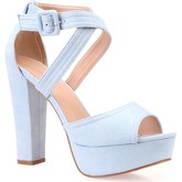 Sandales La Modeuse Sandales bleu clair à brides croisées