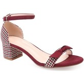 Sandales La Modeuse Sandales bordeaux pied-de-poule