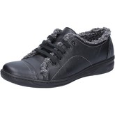 Chaussures Susimoda sneakers noir cuir fourrure BX553