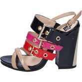 Sandales Roberto Botticelli sandales noir cuir verni rouge BT263