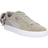 Chaussures Puma Suede Bow velours Femme Taupe