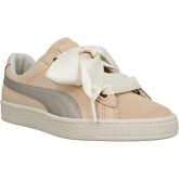 Chaussures Puma Basket Heart cuir Femme Naturel