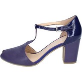 Sandales Luca Stefani sandales bleu cuir cuir vernis BS85