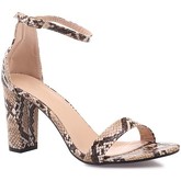 Sandales La Modeuse Sandales motif python en simili-cuir