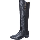 Bottes Braccialini bottes noir cuir daim BY999