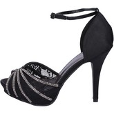 Sandales Top Women escarpins noir textile satin AM861