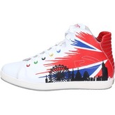 Chaussures Alberto Guardiani sneakers blanc cuir rouge bleu AM710