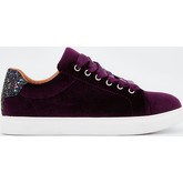 Chaussures Bon Baisers De Paname Sneakers Simone Velours Glitter Aubergine