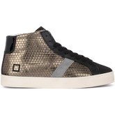 Chaussures Date Sneaker Hill High Pong in pelle oro e nera