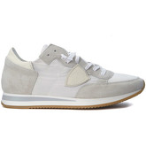 Chaussures Philippe Model Paris Basket Tropez Mondial beige et blanche