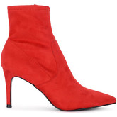 Bottines Steve Madden Demi-botte Lava en suède stretch rouge