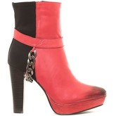 Bottines Ilario Ferucci Ilario Ferrucci Bottines en cuir Gibus rouge